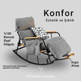 Dy Home & Garden Gri Sallanan Ayarlanabilir Mekanizmalı Tv Koltuğu, Dinlenme Koltuğu, Okuma Koltuğu.