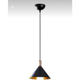 Dylight Derin Siyah Metal Dekoratif Tekli Rustik 22 cm Sarkıt Avize
