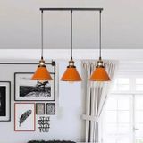 Dylight Retro Dekoratif 3 Lü Bakır Rustik Metal Sarkıt Avize 60 Cm