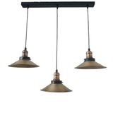 Dylight Retro Eskitme Kaplama 3 Lü Masa Üstü Sıralı Dekoratif Rustik Sarkıt Avize Çap 60 cm eskitme dy3019