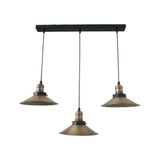 Dylight Retro Eskitme Kaplama 3 Lü Masa Üstü Sıralı Dekoratif Rustik Sarkıt Avize Çap 60 cm - Siyah - 1