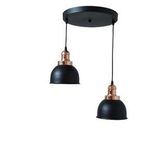 Dylight Retro Metal 2 Li Bakır Duylu Dekoratif Rustik Sarkıt Avize Çap :30 Cm