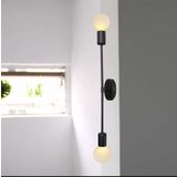 Dylight Retro Metal 2 Li Siyah Dekoratif Rustik Duvar Aplik Siyah dy00149