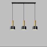 Dylight Retro Metal 3 Lü Masa Üstü Siyah Gold Dekoratif Rustik Sarkıt Avize Genişlik:60 cm siyah/Gold dr41