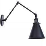 Dylight Retro Metal Akrobatik Siyah Dekoratif Rustik Duvar Aplik siyah dy9031