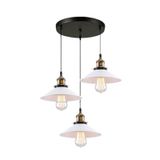 DYLİGHT RETRO METAL BEYAZ ÜÇLÜ SARKIT AVİZE ÇAP:30CM
