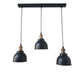 Dylight Retro Metal Dekoratif 3 lü Masa Üstü Siyah Rustik Avize En:60 cm siyah dy1151