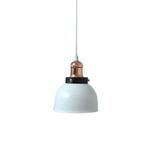 Dylight Retro Metal Dekoratif Beyaz Tekli Kafe Mutfak Aydınlatma Avize Beyaz DY8053