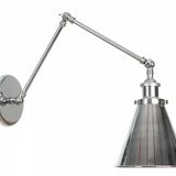 DYLİGHT Retro Metal Dekoratif Krom Akrobatik Mafsallı Rustik Duvar Aplik Krom dy9057