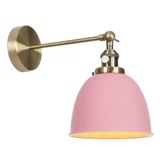 Dylight Retro Metal Dekoratif Mafsallı Pembe Duvar Aplik PEMBE dy1145