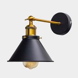 Dylight Retro Metal Dekoratif Mafsallı Rustik Duvar Aplik siyah dy9052