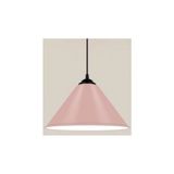 Dylight Retro Metal Dekoratif Rustik Kafe Mutfak Aydınlatma Pembe Tekli Sarkıt Avize Çap:30 cm - Siyah - 1