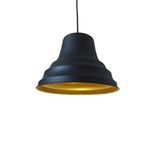 Dylight Retro Metal Dekoratif Sarkıt Avize Siyah İçi Gold Çap:27 Cm