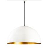 Dylight Retro Metal Dekotatif Beyaz İçi Gold Dekoratif Tekli Saklıt Avize Çap:40 Cm