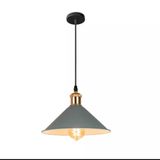 Dylight Retro Metal Gri Tekli Sarkıt Kafe Mutfak Aydınlatma Çap:30 Cm