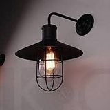 Dylight Retro Metal Kafesli Siyah Dekoratif Duvar Aplik Siyah dy00316