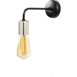 Dylight Retro Metal Krom Siyah Dekoratif Modern Duvar Aplik