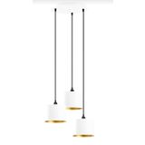 Dylight Retro Metal Rustik 3 Lü Dekoratif Sarkıt Avize çap:30 cm beyaz içi gold dy2006