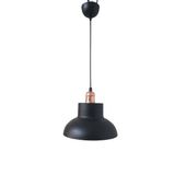 Dylight Retro Metal Siyah İçi Gold Dekoratif Tekli Sarkıt Avize Çap.25 Cm