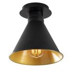 Dylight Retro Metal Tavan Plofyoner Siyah Dekotatif Rustik Avize Çap:17 cm