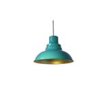 Dylight Retro Metal Turkuaz Mavi Dekoratif Rustik Metal Sarkıt Avize Çap:30 Cm