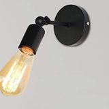 Dylight Retro Siyah Metal Mafsalı Dekoratif Duvar Aplik Siyah dy00175