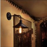 Dylight Siyah Retro Metal Kafesli Dekoratif Duvar Aplik dy524