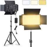 Dymax 800 Ledli Profesyonel LED Işık Ürün Çekim Işığı Video Işığı Sürekli LED Işık + 2m Işık Ayağı - Siyah