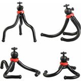 Dymax Esnek Ahtapod Tripod Gorillapod Dslr Gopro Cep Telefonu Kamera Tutucu - Siyah - Kırmızı