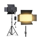 Dymax Profesyonel LED Işık 600 Ledli Video Kamera Dslr Fotoğraf Makinesi Işığı Sürekli Sabit Işık + 2 Metre Işık Ayağı