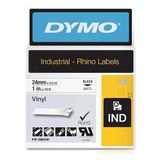 Dymo 1805430 Rhino Siyah-Beyaz 24 mmx5.5 m Pro Renkli Vinil Şerit