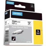 Dymo 18055 Rhinopro Beyaz - Siyah Isıyla Küçülen Şerit 12 Mm X 1,5 Metre
