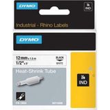 Dymo 18055 Rhinopro Beyaz-Siyah Isıyla Küçülen Şerit 12 mm x 1,5 mt - Renkli - 0,5 g
