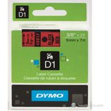 DYMO 40917 Kırmızı/Siyah D1 Yedek Şerit (9 mm x 7 mt) - Beyaz - Siyah