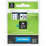 Dymo 45013 12 mm x 7 m Siyah-Beyaz Plastik Etiket