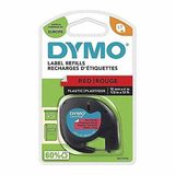 Dymo 59424 Letratag 12 mm x 4 mt Plastik Kırmızı Şerit