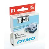 Dymo 720520-45012 D1 Şeffaf-Kırmızı 12x7 m Şerit