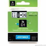 Dymo D1 45803 Beyaz-Siyah 19mm x 7m Yedek Şerit