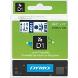 Dymo D1 Şerit 9 MM x 7 Metre Beyaz/Mavi D1 Yedek Şerit
