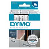 Dymo D1 Şerit Standart 12 mm x 7 mt Beyaz Üzerine Siyah 45013 S0720530 - 1BW-Beyaz