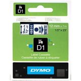 Dymo D1 Şerit Standart 12 Mmx7 mt Beyaz Üzerine Mavi 45014 S0720540 - Renkli