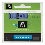 Dymo D1 Şerit Standart 12 Mmx7 Mt Mavi Üzerine Siyah 45016