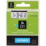 Dymo D1 Yedek Şerit 12 mm * 7 mt Beyaz/siyah (45013) - 1 Adet
