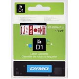 Dymo D1 Yedek Şerit 24 Mm X 7 Mt - Beyaz/kırmızı