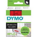 Dymo D1 Yedek Şerit, 24 mm x 7 Mt, Kırmızı/siyah (53717) - Ana Renkler