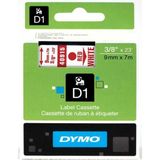 Dymo D1 Yedek Şerit 9 mm * 7 mt Beyaz/kırmızı (40915) - Kırmızı - Beyaz - 1 Adet