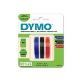 Dymo Kabartma Şerit 9 mm x 3 Metre 3 Lü Blister Kırmızı Mavi Siyah
