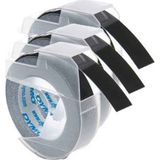 Dymo Kabartma Şerit 9MMX3M Siyah 3lü Blister (S0847730)
