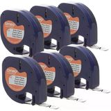 Dymo Letratag Etiket Makineleri Için Otantik Lt Kağıt Etiketleme Bandı, 1/2" (12 Mm), Beyaz Bant Üze