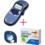 Dymo Letratag Etiket Yazıcısı ve Ecotag Kağıt Şerit Etiket 10'lu Beyaz 12 mm x 4 m Yüksek Yapışkanlık